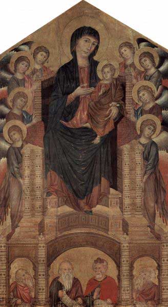 cimabue madonna enthroned with angels. cimabue madonna and child